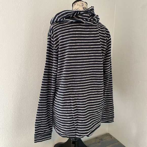 J.Crew Factory Striped Terry Funnelneck Sweatshirt Style Size XL (A6) - Picture 6 of 14